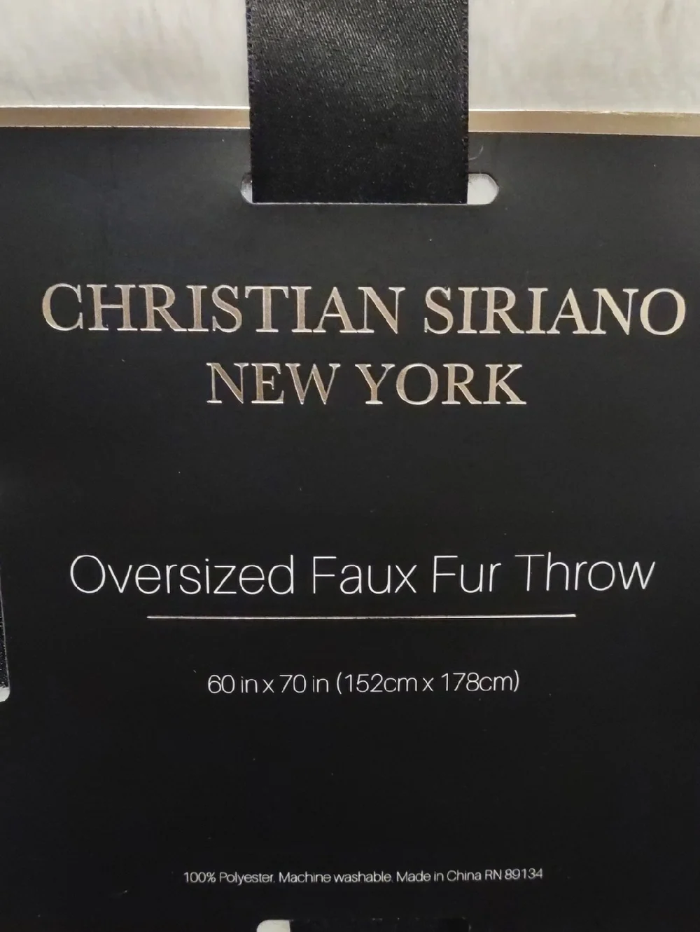 Christian Sirisno New York Oversized Faux Fur Throw Leopard Print New